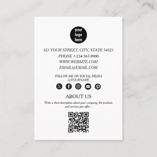 Elegant Event Planning Business 3 Foto's QR Code Visitekaartje (Achterkant)