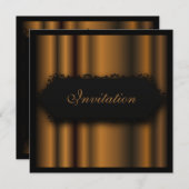 Elegant Events Chocolate Black Invitation Kaart (Voorkant / Achterkant)