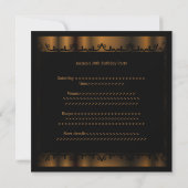 Elegant Events Chocolate Black Invitation Kaart (Achterkant)