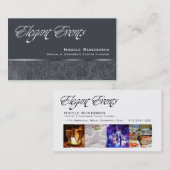 "Elegant Events" — Distinctive, Classy, Chic, Glam Visitekaartje (Voorkant / Achterkant)