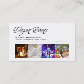 "Elegant Events" — Distinctive, Classy, Chic, Glam Visitekaartje (Achterkant)