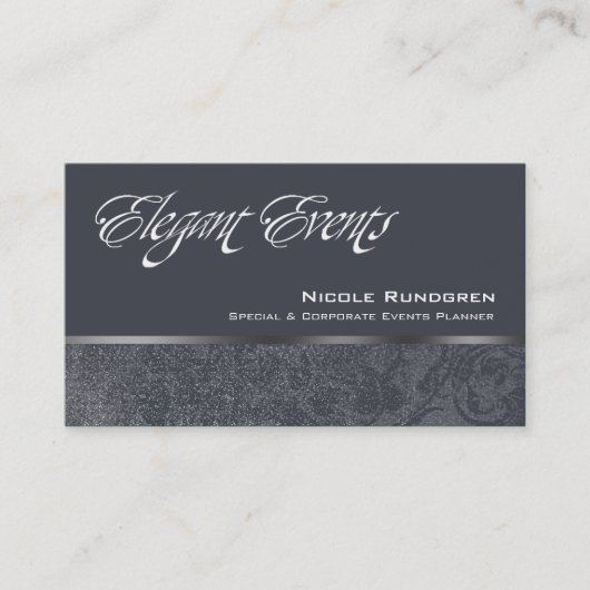 "Elegant Events" — Distinctive, Classy, Chic, Glam Visitekaartje (Voorkant)