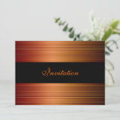 Elegant Events Gold Copper Bronze Black Kaart (Staand voorkant)