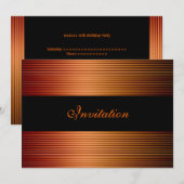 Elegant Events Gold Copper Bronze Black Kaart (Voorkant / Achterkant)