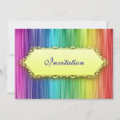 Elegant Events Rainbow Curtain Invitation Kaart (Voorkant)