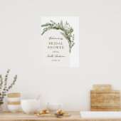 Elegant Evergreen Arch Vrijgezellenfeest Welkom Poster (Keuken)
