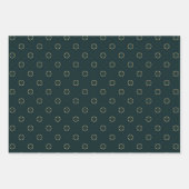 Elegant Evergreen en Gold Wrapping Paper Set (Voorkant 2)