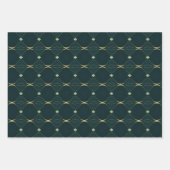 Elegant Evergreen en Gold Wrapping Paper Set (Voorkant)