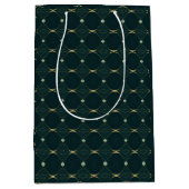 Elegant Evergreen & Gold Modern Design Medium Cadeauzakje (Voorkant)