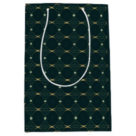 Elegant Evergreen & Gold Modern Design Medium Cadeauzakje