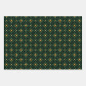 Elegant Evergreen Smaragd Groen en Goud Inpakpapier Vel (Voorkant 3)