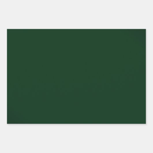 Elegant Evergreen Smaragd Groen en Goud Inpakpapier Vel (Voorkant 2)