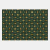 Elegant Evergreen Smaragd Groen en Goud Inpakpapier Vel (Voorkant)