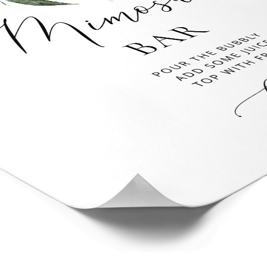 Elegant evergreen winter Poster Mimosa bar (Hoek)