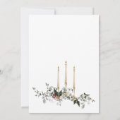 Elegant Evergreen Winter Vrijgezellenfeest Kaart (Achterkant)