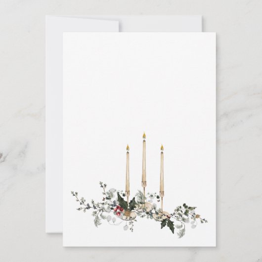 Elegant Evergreen Winter Vrijgezellenfeest Kaart (Achterkant)