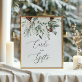Elegant evergreen winterkaartjes en cadeautjes pos poster