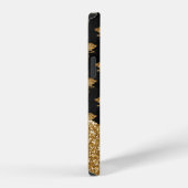 Elegant Exotic Flamingo Gold Glitter Glam Monogram iPhone Hoesje (Rechterkant)