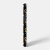 Elegant Exotic Flamingo Gold Glitter Glam Monogram iPhone Hoesje (Linkerkant)
