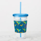 Elegant Exotic Hummingvogels, speciaal gepersonali Acryl Drinkbeker (Voorkant)