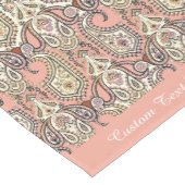 Elegant Exotic Roze Motif Design Persoonlijke naam Korte Tafelloper (Hoek)
