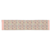 Elegant Exotic Roze Motif Design Persoonlijke naam Korte Tafelloper (Horizontaal)