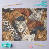 Elegant Exotisch Oerwoud Safari Wild Cats Decoupag Tissuepapier (Craft)