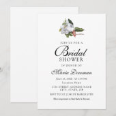 Elegant exotische bloem Klassiek Vrijgezellenfeest Kaart (Voorkant / Achterkant)