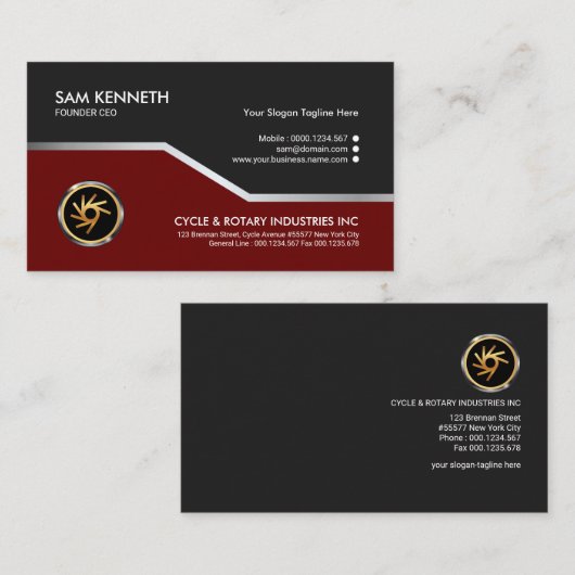 Elegant exquise Stunning Silver Line Founder CEO Visitekaartje (Voorkant / Achterkant)