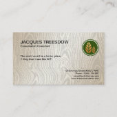 Elegant Exquise Tree Wood Grain Conservationist Visitekaartje (Voorkant)