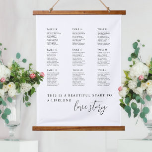 Elegant Extra Tables Wedding Seding Chart Hangend Wandkleed