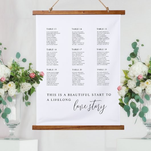 Elegant Extra Tables Wedding Seding Chart Hangend Wandkleed