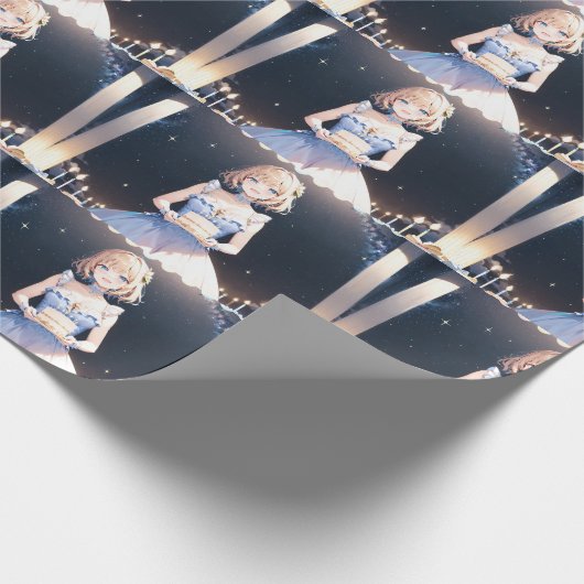 Elegant extravaganza: Anime Verjaardag Bliss Cadeaupapier (Hoek)