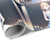 Elegant extravaganza: Anime Verjaardag Bliss Cadeaupapier (Rol Hoek)