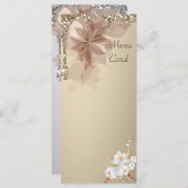 Elegant Extravaganza Bruiloft Menu Kaart (Voorkant / Achterkant)