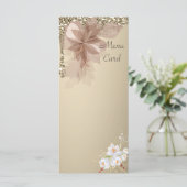 Elegant Extravaganza Bruiloft Menu Kaart (Staand voorkant)