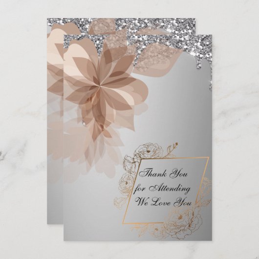 Elegant Extravaganza gepersonaliseerd bedankje Bedankkaart (Voorkant / Achterkant)