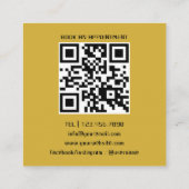 Elegant Eye Feathers Black Gold Makeup MUA Vierkante Visitekaartje (Achterkant)