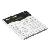 Elegant Eyelash Client Record Form Notitieblok (Schuin)