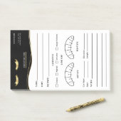 Elegant Eyelash Client Record Form Post-it® Notes (Op bureau)
