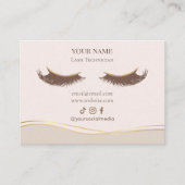 Elegant Eyelash Extensions Lash Aftercare Visitekaartje (Voorkant)