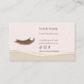 Elegant Eyelash Extensions Lash Aftercare Visitekaartje (Voorkant)
