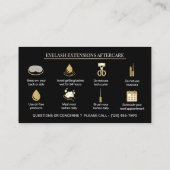 Elegant Eyelash Extensions Lash Aftercare Visitekaartje (Achterkant)