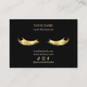 Elegant Eyelash Extensions Lash Aftercare Visitekaartje (Voorkant)