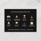 Elegant Eyelash Extensions Lash Aftercare Visitekaartje (Achterkant)