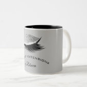 Elegant Eyelash Silver Glitter Business Salon Tweekleurige Koffiemok (Voorkant rechts)