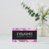 Elegant Eyelash-technicus Roze Zijde Visitekaartje (Staand voorkant)