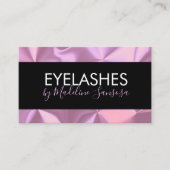 Elegant Eyelash-technicus Roze Zijde Visitekaartje (Voorkant)