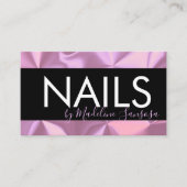 Elegant Eyelash-technicus Roze Zijde Visitekaartje (Voorkant)