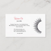 Elegant Eyelash-Visitekaartjes Visitekaartje (Achterkant)